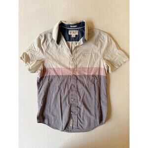 Original Penguin Men's Heritage Slim Fit Color Block Button-Up Shirt